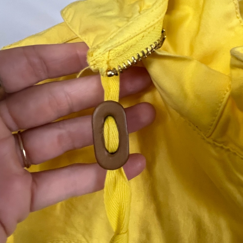 J. Crew Women’s‎ Yellow Light Weight Full Zip Hooded Anorak- Size Small - Picture 11 of 12